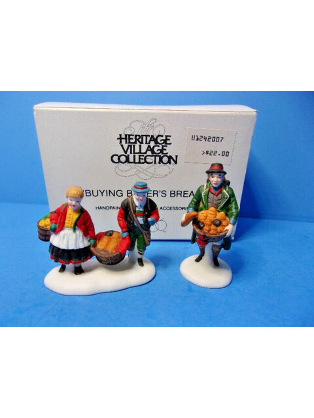 Dept 56 Buying Baker's Bread #56197 Alpine Village Set of 2 Retired Vintage IOB